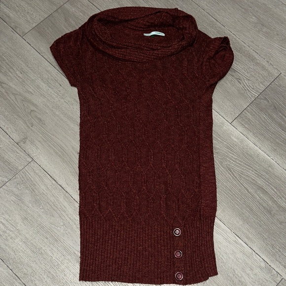 Maurices Sweaters - Maurices Burgundy Sweater short sleeve with Button Detail size medium